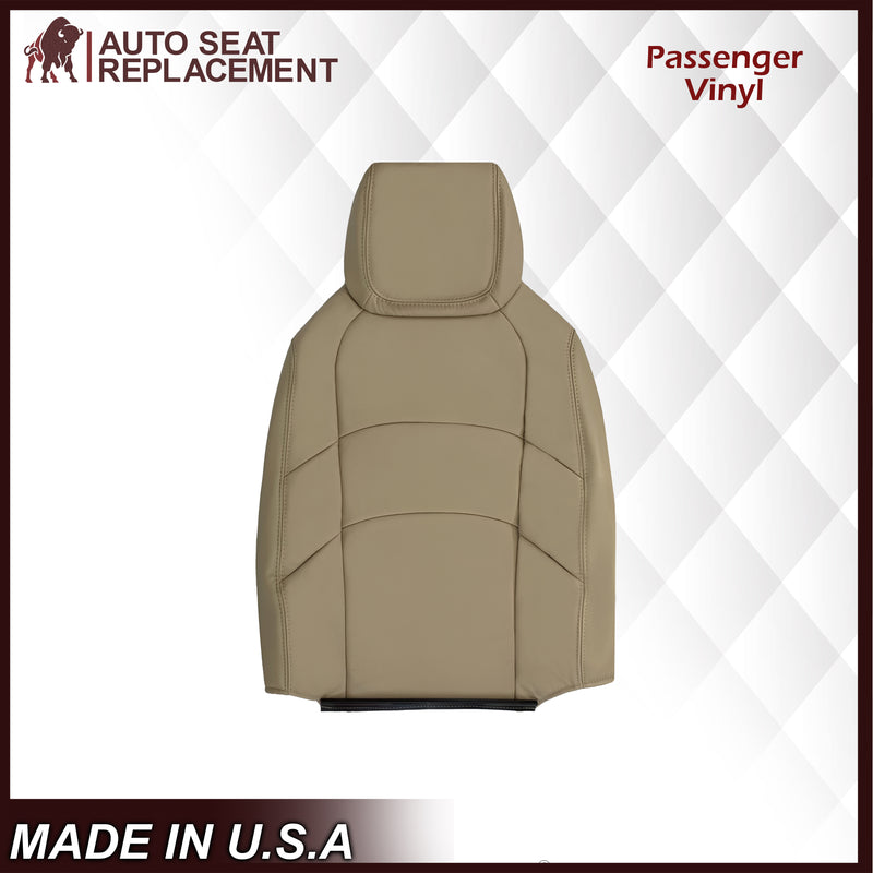 2009-2019 Ford E350 E450 E550 Econoline Van Synthetic Leather Replacement Seat Covers In Tan & Cushion Foam - Auto Seat Replacement
