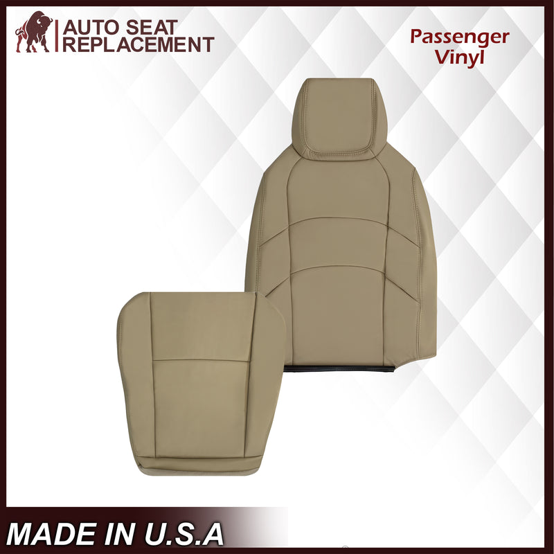 2009-2019 Ford E350 E450 E550 Econoline Van Synthetic Leather Replacement Seat Covers In Tan & Cushion Foam - Auto Seat Replacement