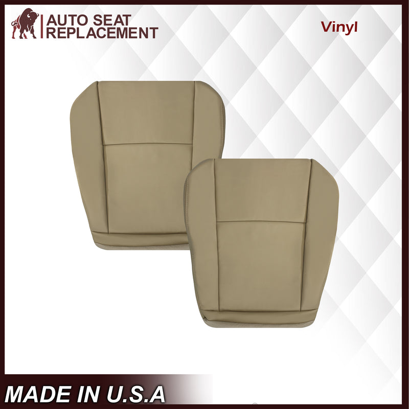 2009-2019 Ford E350 E450 E550 Econoline Van Synthetic Leather Replacement Seat Covers In Tan & Cushion Foam - Auto Seat Replacement