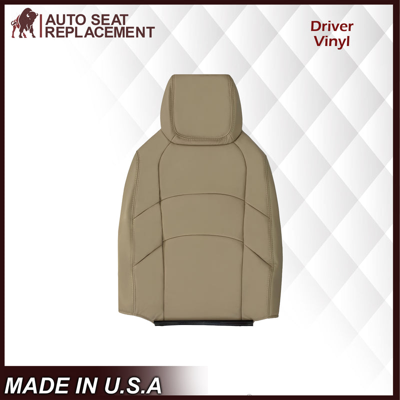 2009-2019 Ford E350 E450 E550 Econoline Van Synthetic Leather Replacement Seat Covers In Tan & Cushion Foam - Auto Seat Replacement
