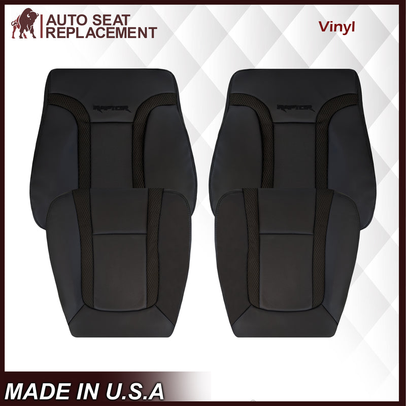 2010 2011 2012 2013 2014 Ford F150 Raptor Bottom Perforated Seat Cover in Black Choose: Leather or Vinyl - Auto Seat Replacement