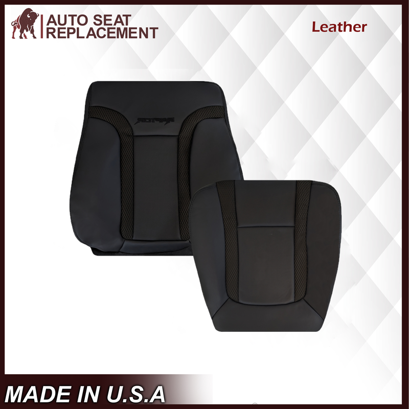 2010 2011 2012 2013 2014 Ford F150 Raptor Bottom Perforated Seat Cover in Black Choose: Leather or Vinyl - Auto Seat Replacement