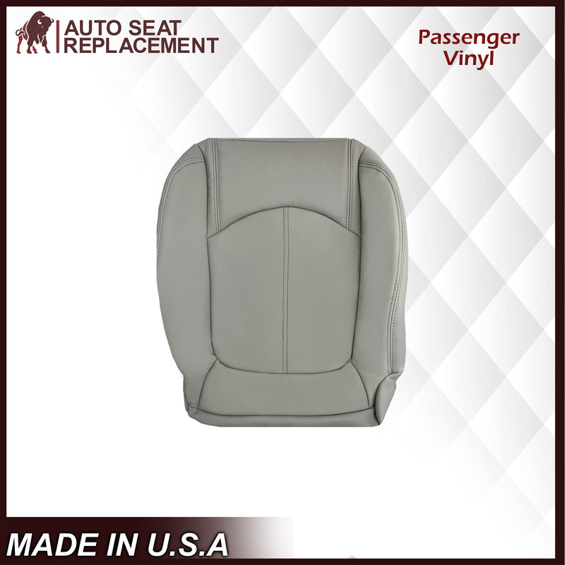 2007-2012 GMC Acadia SLT Driver or Passenger Bottom Seat Cover in Gray: Choose Leather or Vinyl - Auto Seat Replacement