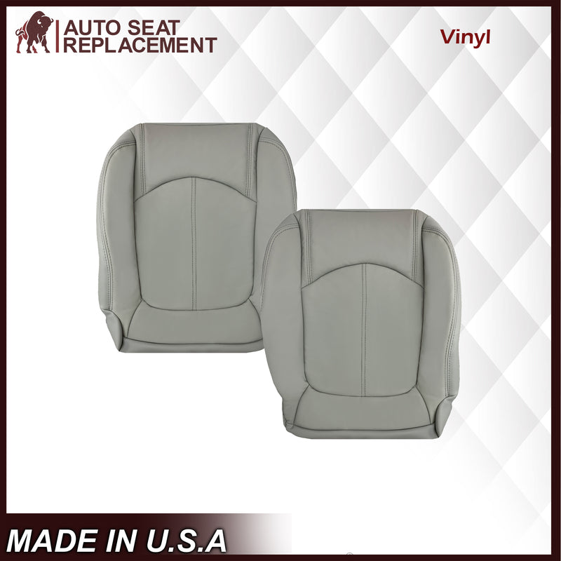 2007-2012 GMC Acadia SLT Driver or Passenger Bottom Seat Cover in Gray: Choose Leather or Vinyl - Auto Seat Replacement
