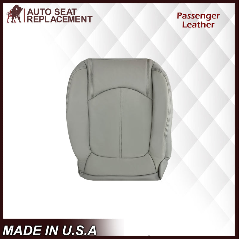 2007-2012 GMC Acadia SLT Driver or Passenger Bottom Seat Cover in Gray: Choose Leather or Vinyl - Auto Seat Replacement