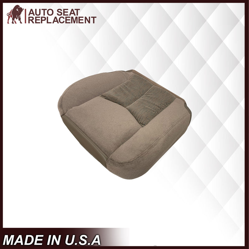 2003 2004 2005 2006 Chevy Silverado 1500 1500HD Cloth Seat Cover In Tan: - Auto Seat Replacement