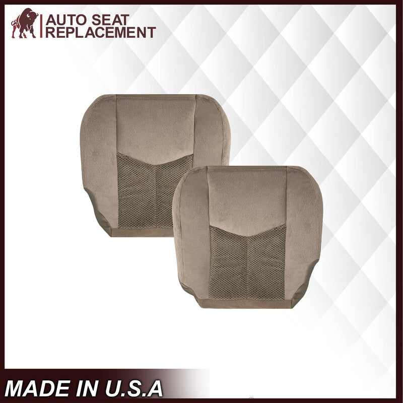 2003 2004 2005 2006 Chevy Silverado 1500 1500HD Cloth Seat Cover In Tan: - Auto Seat Replacement