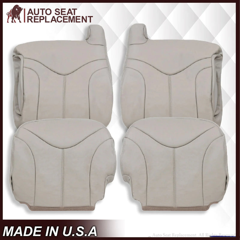 2000-2002 GMC Yukon XL 2nd Row Captain Seat 50/50 Seat Cover in Shale Tan: Choose From Variation - Auto Seat Replacement