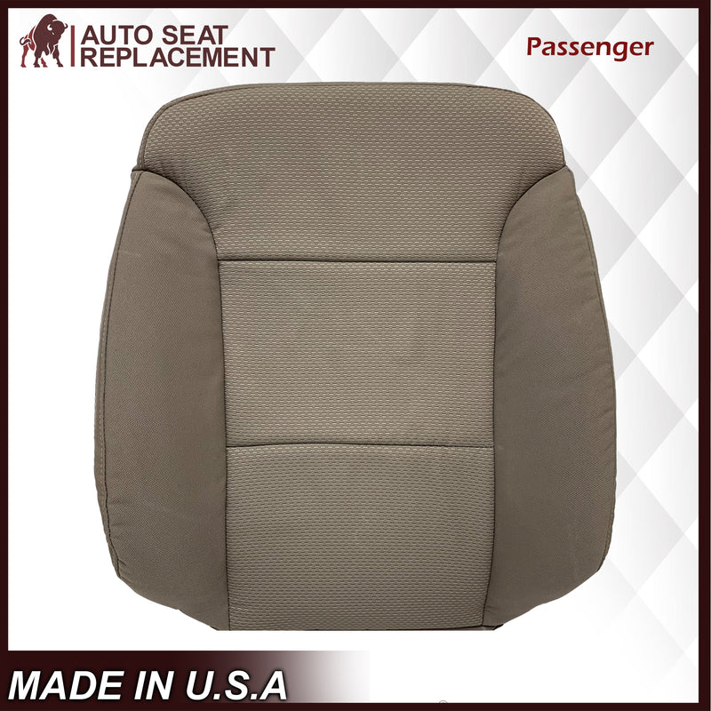 2014 2015 2016 2017 2018 2019 Chevy Silverado & GMC Sierra Cloth Fabric Seat Cover Replacement in Dune Tan OR Dark Ash Gray