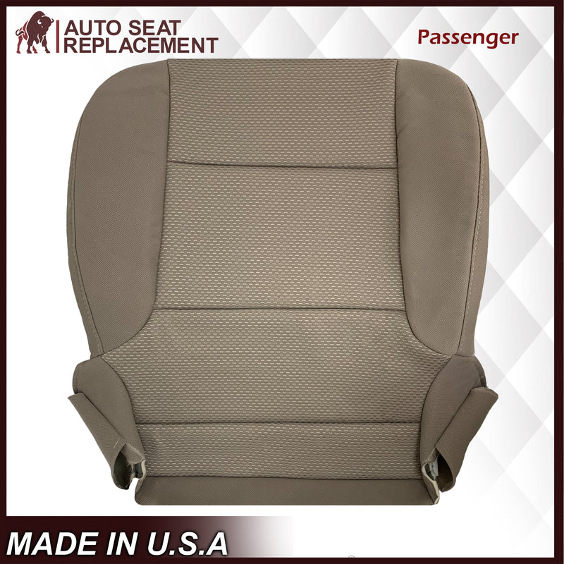 2014 2015 2016 2017 2018 2019 Chevy Silverado & GMC Sierra Cloth Fabric Seat Cover Replacement in Dune Tan OR Dark Ash Gray