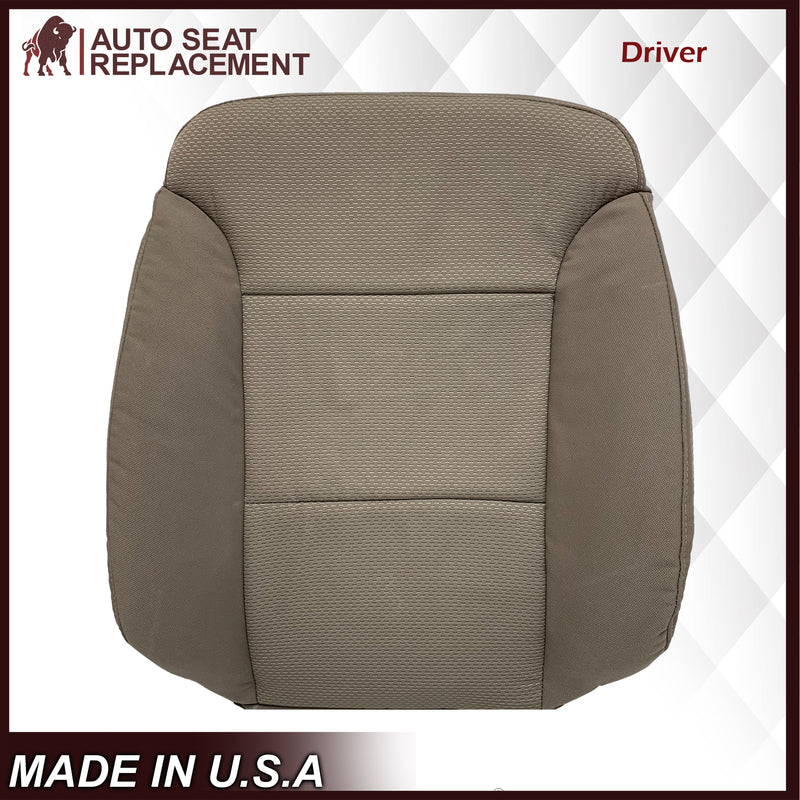 2014 2015 2016 2017 2018 2019 Chevy Silverado & GMC Sierra Cloth Fabric Seat Cover Replacement in Dune Tan OR Dark Ash Gray