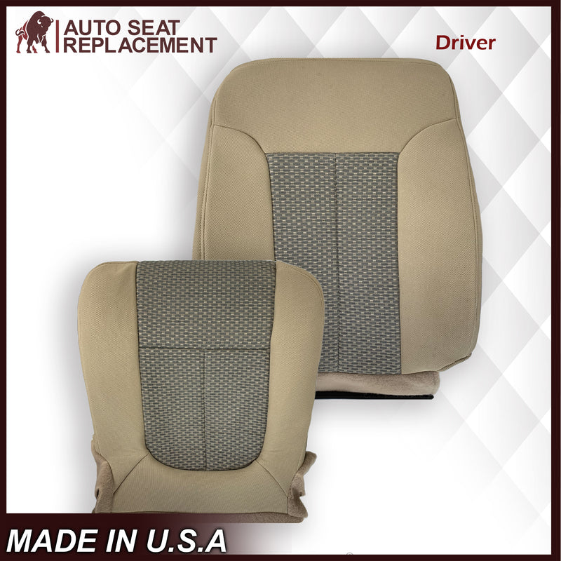 2011 2012 2013 2014 Ford F250 F350 F450 F550 XLT Truck Cloth Seat Cover In Tan: Choose Your Pieces - Auto Seat Replacement