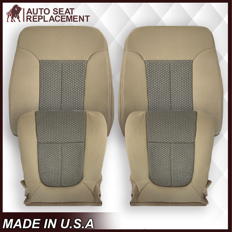 2011 2012 2013 2014 Ford F250 F350 F450 F550 XLT Truck Cloth Seat Cover In Tan: Choose Your Pieces - Auto Seat Replacement