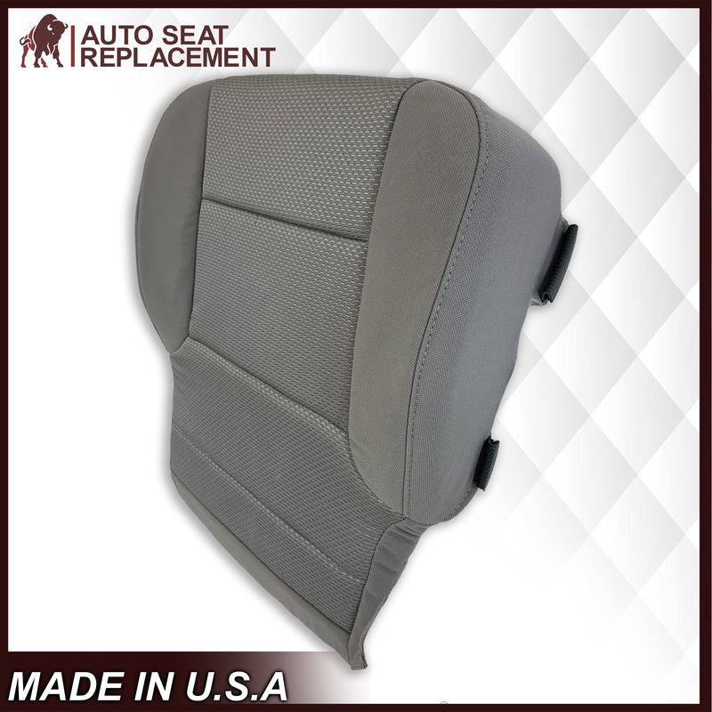 2014 2015 2016 2017 2018 2019 Chevy Silverado & GMC Sierra Cloth Fabric Seat Cover Replacement in Dune Tan OR Dark Ash Gray