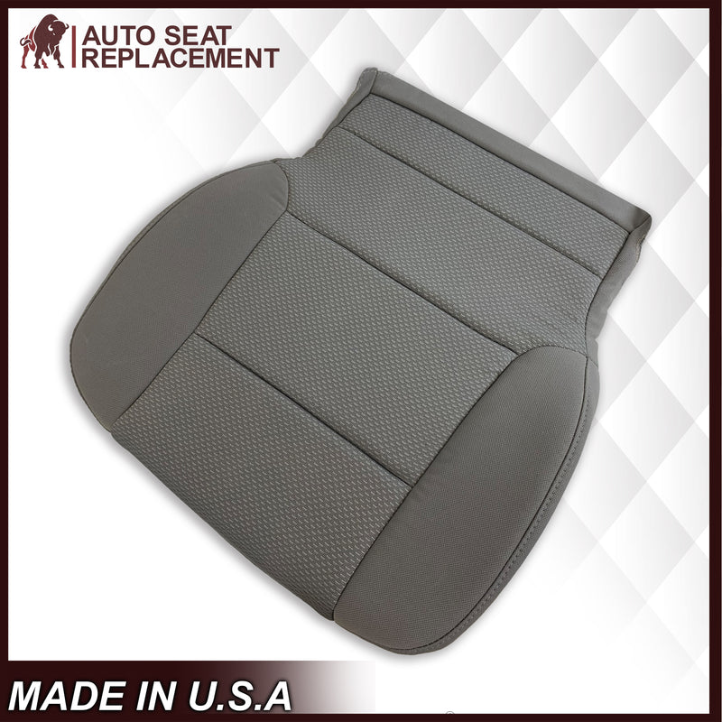 2014 2015 2016 2017 2018 2019 Chevy Silverado & GMC Sierra Cloth Fabric Seat Cover Replacement in Dune Tan OR Dark Ash Gray