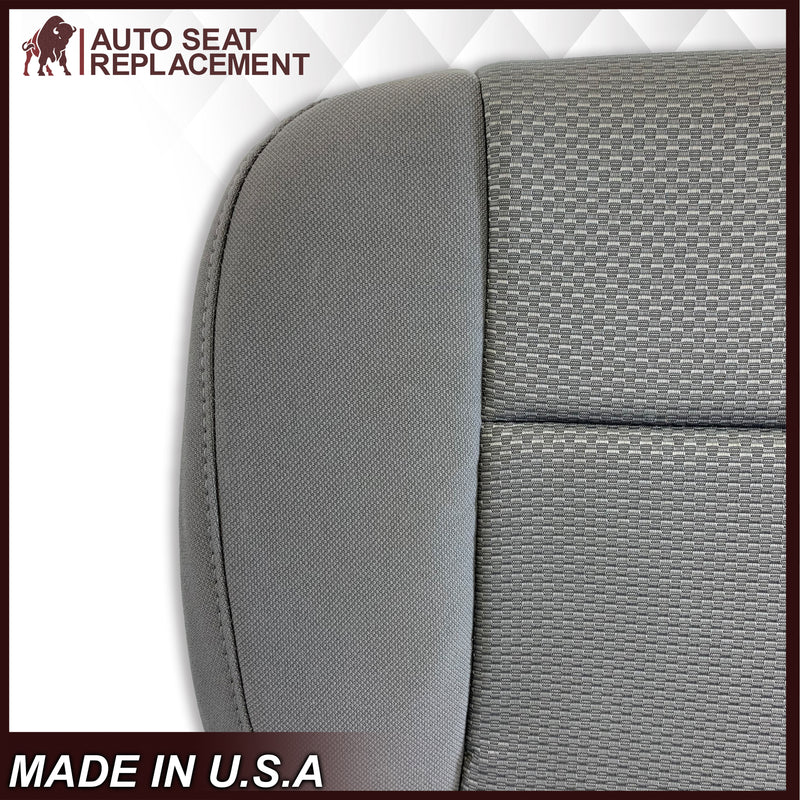 2014 2015 2016 2017 2018 2019 Chevy Silverado & GMC Sierra Cloth Fabric Seat Cover Replacement in Dune Tan OR Dark Ash Gray