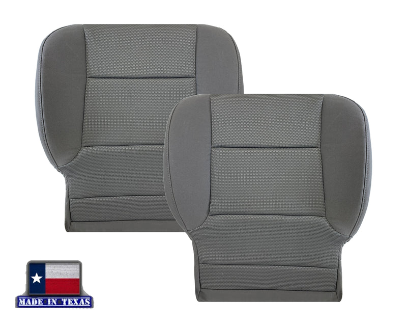 2014 2015 2016 2017 2018 2019 Chevy Silverado & GMC Sierra Cloth Fabric Seat Cover Replacement in Dune Tan OR Dark Ash Gray