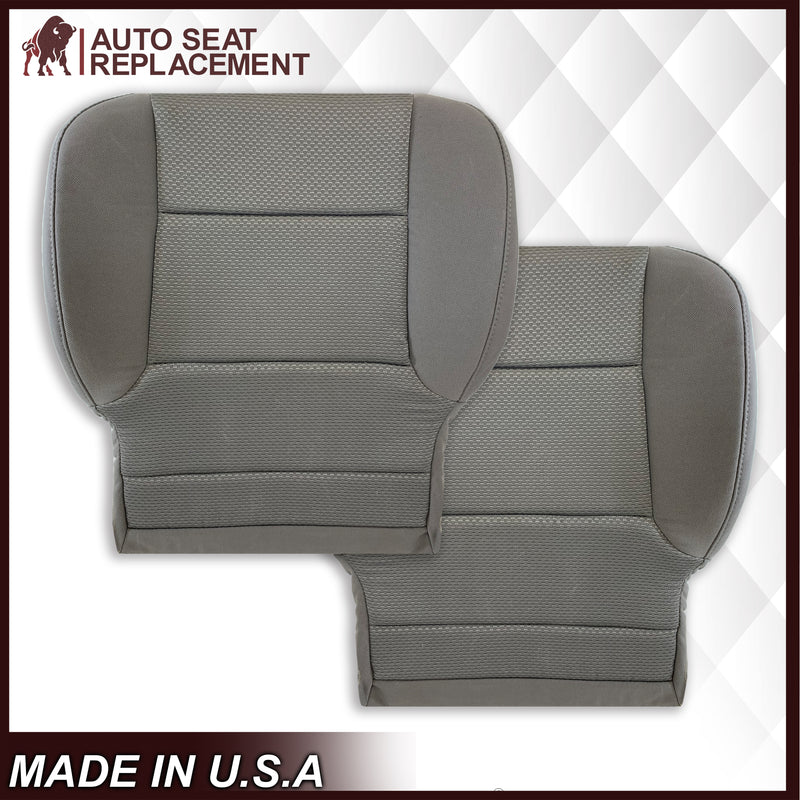 2014 2015 2016 2017 2018 2019 Chevy Silverado & GMC Sierra Cloth Fabric Seat Cover Replacement in Dune Tan OR Dark Ash Gray