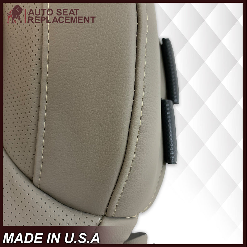 2014 2015 2016 2017 2018 2019 Chevy Silverado Tahoe Suburban & GMC Yukon PERFORATED Leather Seat Cover Replacement in Black, Gray, or Tan - Auto Seat Replacement