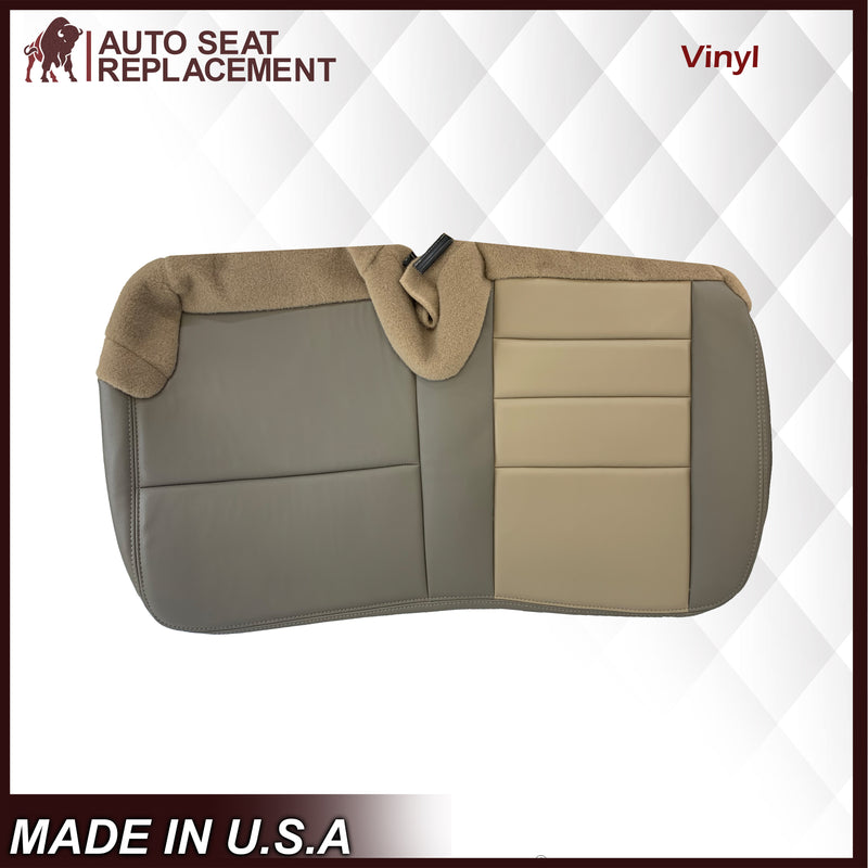 2002 2003 2004 Ford Excursion Eddie Bauer Edition Second Row 60/40 Seat Covers In 2 Tone Tan-Gray: Choose From Variations - Auto Seat Replacement