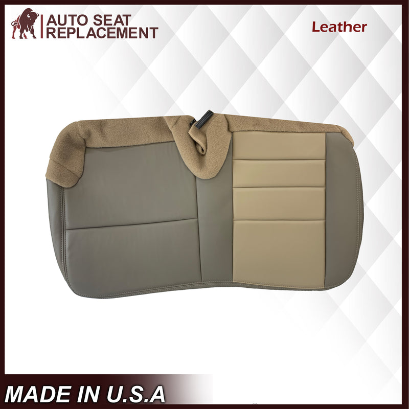2002 2003 2004 Ford Excursion Eddie Bauer Edition Second Row 60/40 Seat Covers In 2 Tone Tan-Gray: Choose From Variations - Auto Seat Replacement