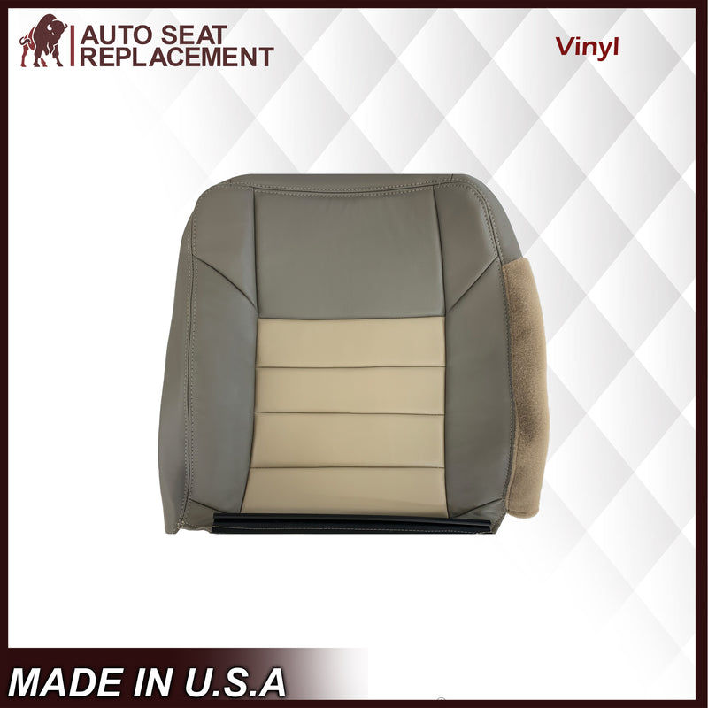 2002 2003 2004 Ford Excursion Eddie Bauer Edition Second Row 60/40 Seat Covers In 2 Tone Tan-Gray: Choose From Variations - Auto Seat Replacement