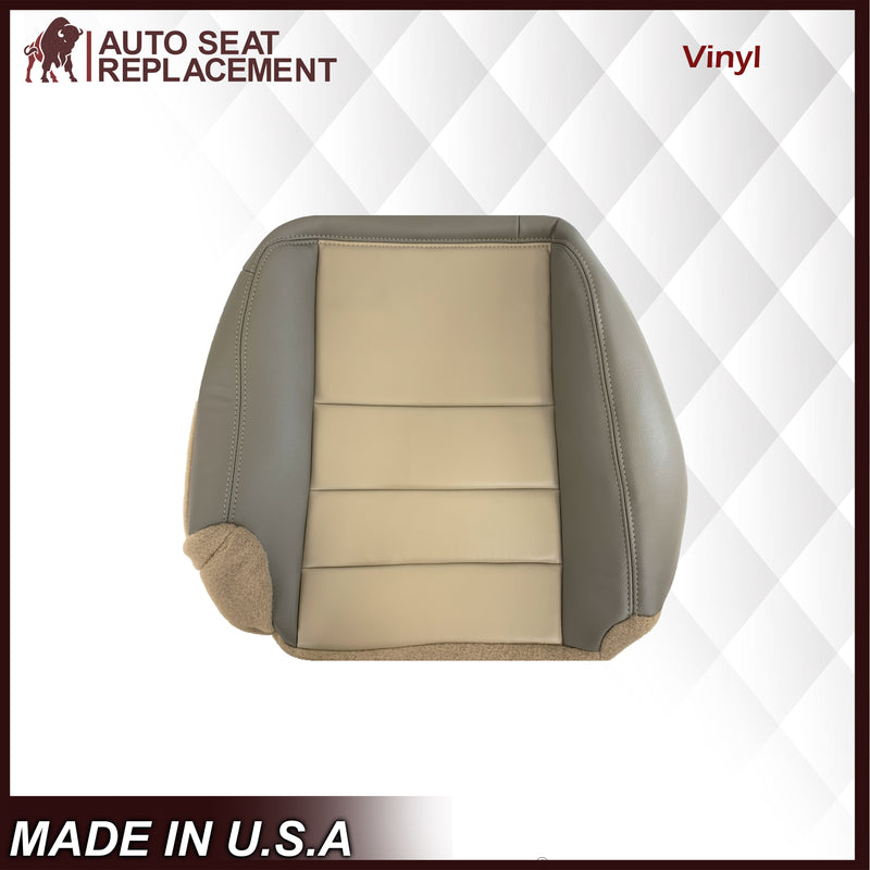2002 2003 2004 Ford Excursion Eddie Bauer Edition Second Row 60/40 Seat Covers In 2 Tone Tan-Gray: Choose From Variations - Auto Seat Replacement