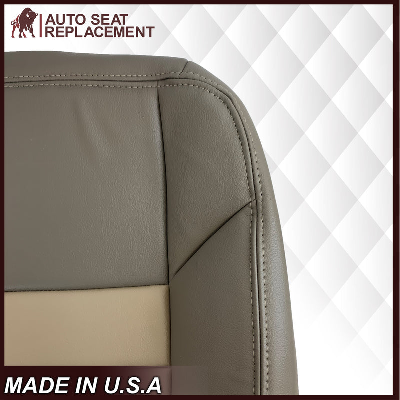 2002 2003 2004 Ford Excursion Eddie Bauer Edition Second Row 60/40 Seat Covers In 2 Tone Tan-Gray: Choose From Variations - Auto Seat Replacement