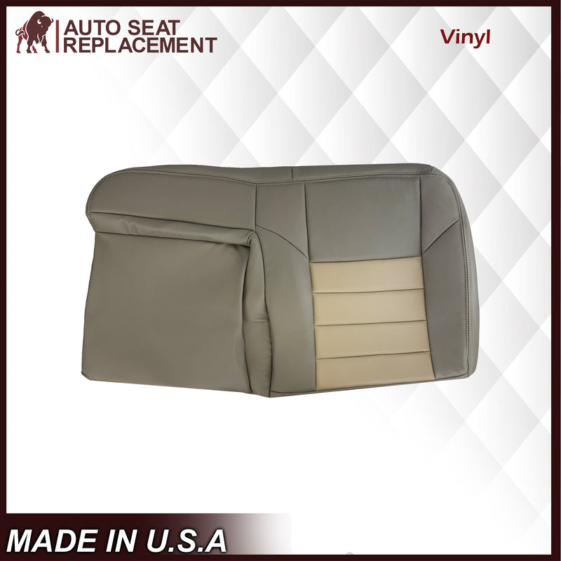 2002 2003 2004 Ford Excursion Eddie Bauer Edition Second Row 60/40 Seat Covers In 2 Tone Tan-Gray: Choose From Variations - Auto Seat Replacement
