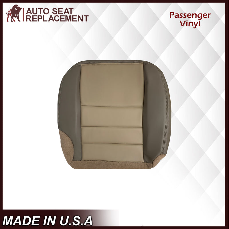 2002 2003 2004 Ford Excursion Eddie Bauer Edition Second Row 50/50 Captain Chair Seat Covers In 2 Tone Tan-Gray: Choose From Variations - Auto Seat Replacement