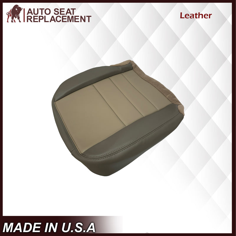 2002 2003 2004 Ford Excursion Eddie Bauer Edition Second Row 50/50 Captain Chair Seat Covers In 2 Tone Tan-Gray: Choose From Variations - Auto Seat Replacement