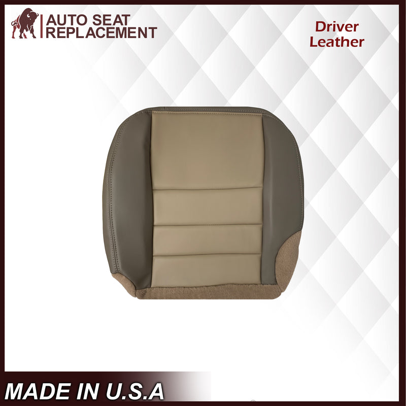 2002 2003 2004 Ford Excursion Eddie Bauer Edition Second Row 50/50 Captain Chair Seat Covers In 2 Tone Tan-Gray: Choose From Variations - Auto Seat Replacement