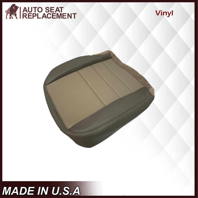 2002 2003 2004 Ford Excursion Eddie Bauer Edition Second Row 50/50 Captain Chair Seat Covers In 2 Tone Tan-Gray: Choose From Variations - Auto Seat Replacement