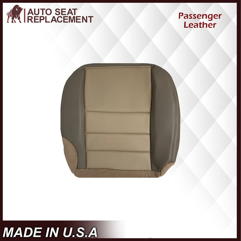 2002 2003 2004 Ford Excursion Eddie Bauer Edition Second Row 50/50 Captain Chair Seat Covers In 2 Tone Tan-Gray: Choose From Variations - Auto Seat Replacement