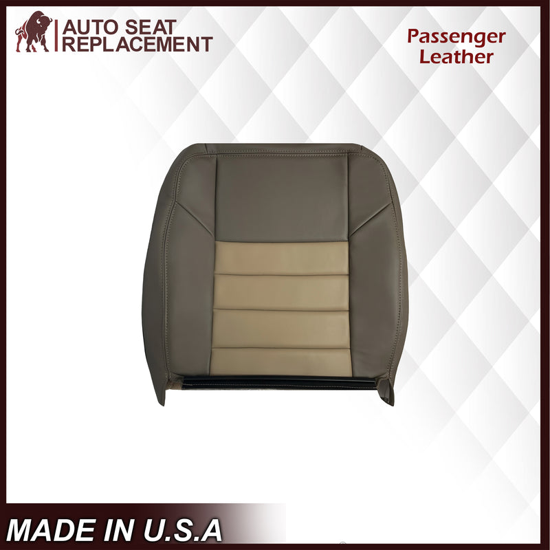 2002 2003 2004 Ford Excursion Eddie Bauer Edition Second Row 50/50 Captain Chair Seat Covers In 2 Tone Tan-Gray: Choose From Variations - Auto Seat Replacement