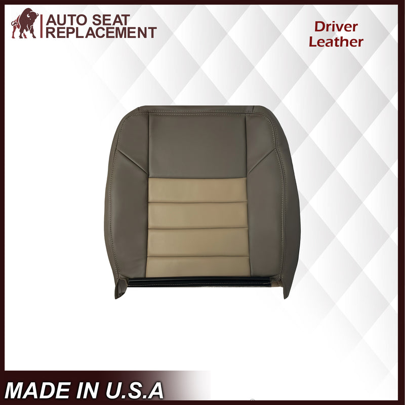 2002 2003 2004 Ford Excursion Eddie Bauer Edition Second Row 50/50 Captain Chair Seat Covers In 2 Tone Tan-Gray: Choose From Variations - Auto Seat Replacement