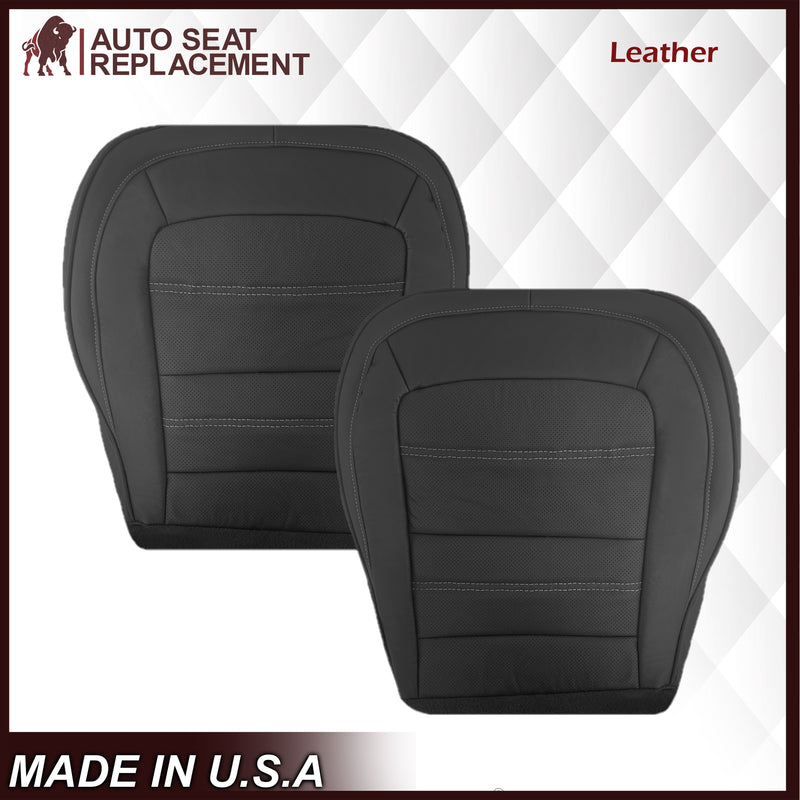 2015 - 2022 GMC Canyon DENALI  PERFORATED Replacement Bottom Seat Covers in Jet Black: Choose your side and material