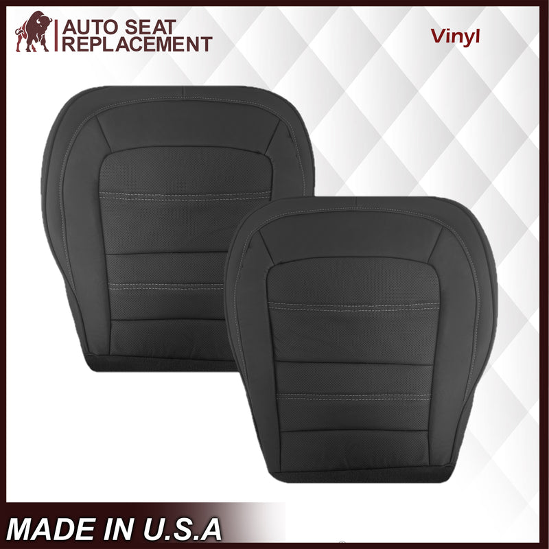 2015 - 2022 GMC Canyon DENALI  PERFORATED Replacement Bottom Seat Covers in Jet Black: Choose your side and material