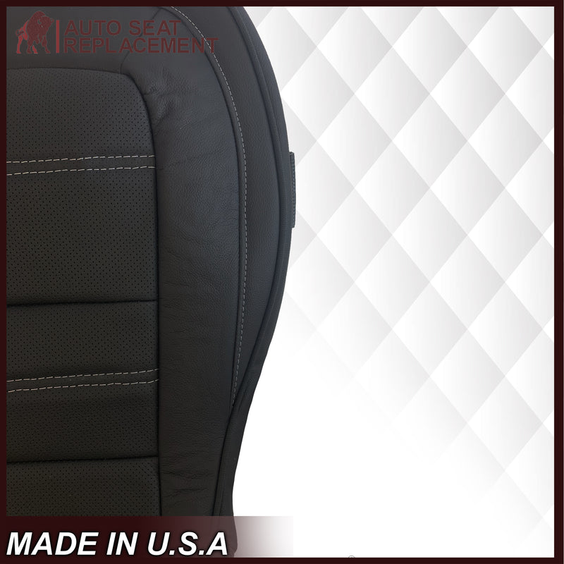 2015 - 2022 GMC Canyon DENALI  PERFORATED Replacement Bottom Seat Covers in Jet Black: Choose your side and material