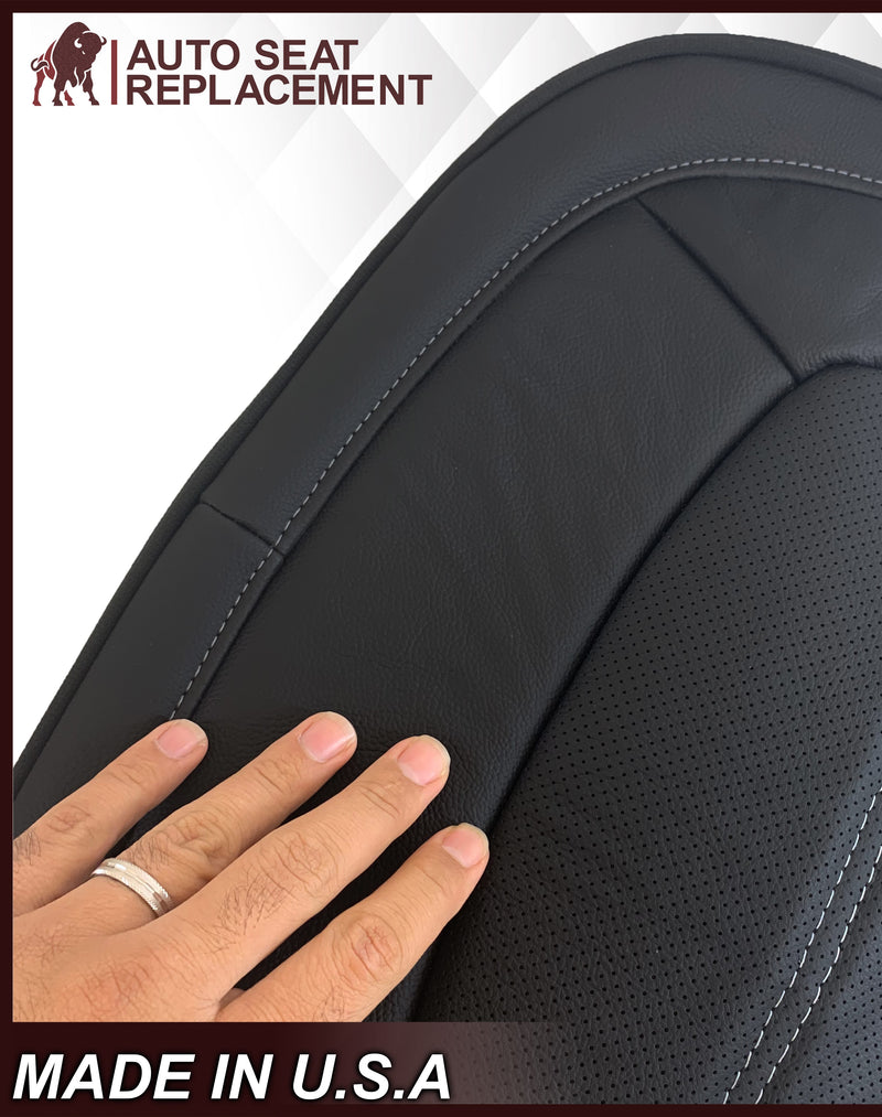 2015 - 2022 GMC Canyon DENALI  PERFORATED Replacement Bottom Seat Covers in Jet Black: Choose your side and material