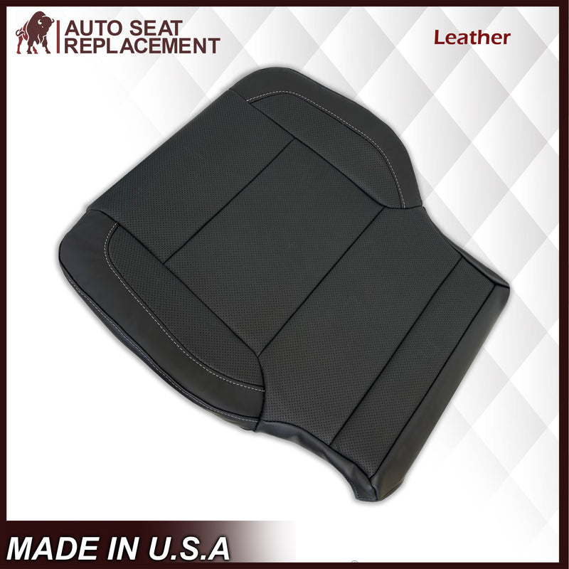 2014 2015 2016 2017 2018 2019 Chevy Silverado Tahoe Suburban & GMC Yukon Perforated Leather Seat Cover Replacement in Black (Perforated Jet Black) - Auto Seat Replacement