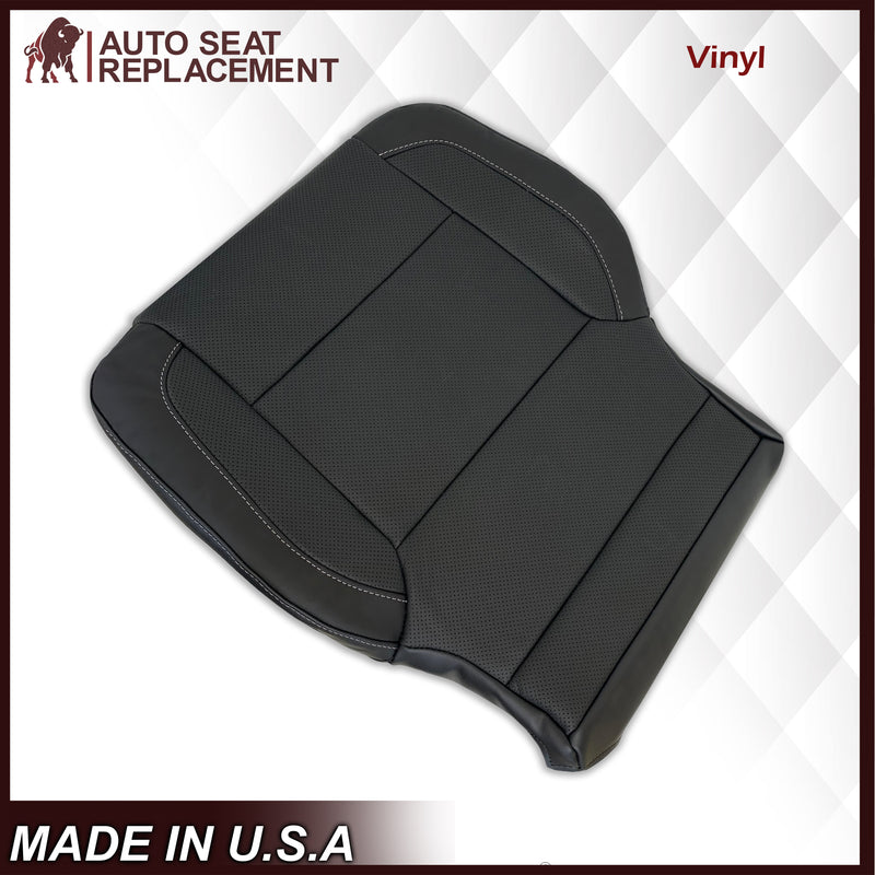 2014 2015 2016 2017 2018 2019 Chevy Silverado Tahoe Suburban & GMC Yukon Perforated Leather Seat Cover Replacement in Black (Perforated Jet Black) - Auto Seat Replacement