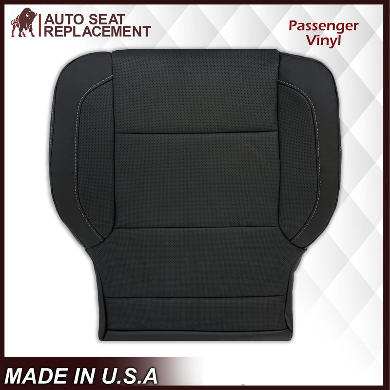 2014 2015 2016 2017 2018 2019 Chevy Silverado Tahoe Suburban & GMC Yukon Perforated Leather Seat Cover Replacement in Black (Perforated Jet Black) - Auto Seat Replacement