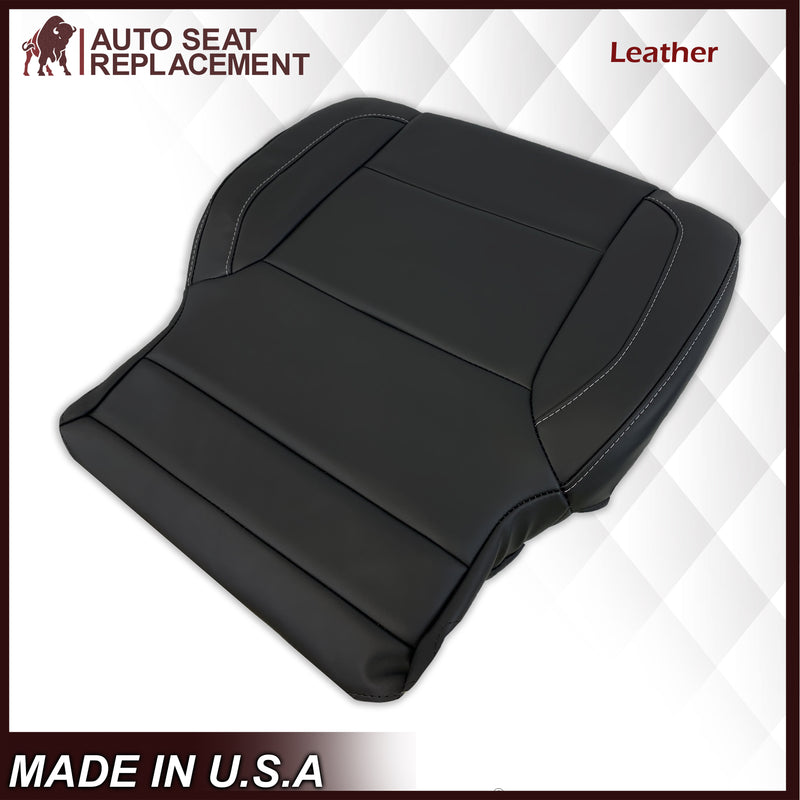 2014 2015 2016 2017 2018 2019 Chevy Silverado Tahoe Suburban & GMC Yukon SOLID Leather Seat Cover Replacement in Black, Gray, or Tan