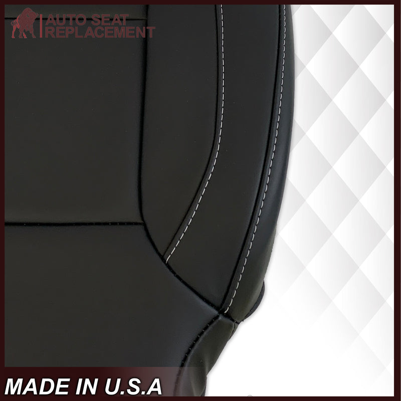 2014 2015 2016 2017 2018 2019 Chevy Silverado Tahoe Suburban & GMC Yukon SOLID Leather Seat Cover Replacement in Black, Gray, or Tan