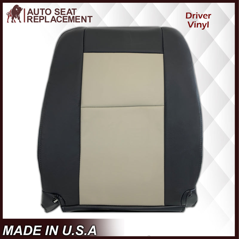 2007 2008 2009 2010 Ford Explorer Sport Trac Seat Covers in 2-Tone Black & Gray (Charcoal Black & Medium Light Stone): Choose Leather or Vinyl - Auto Seat Replacement