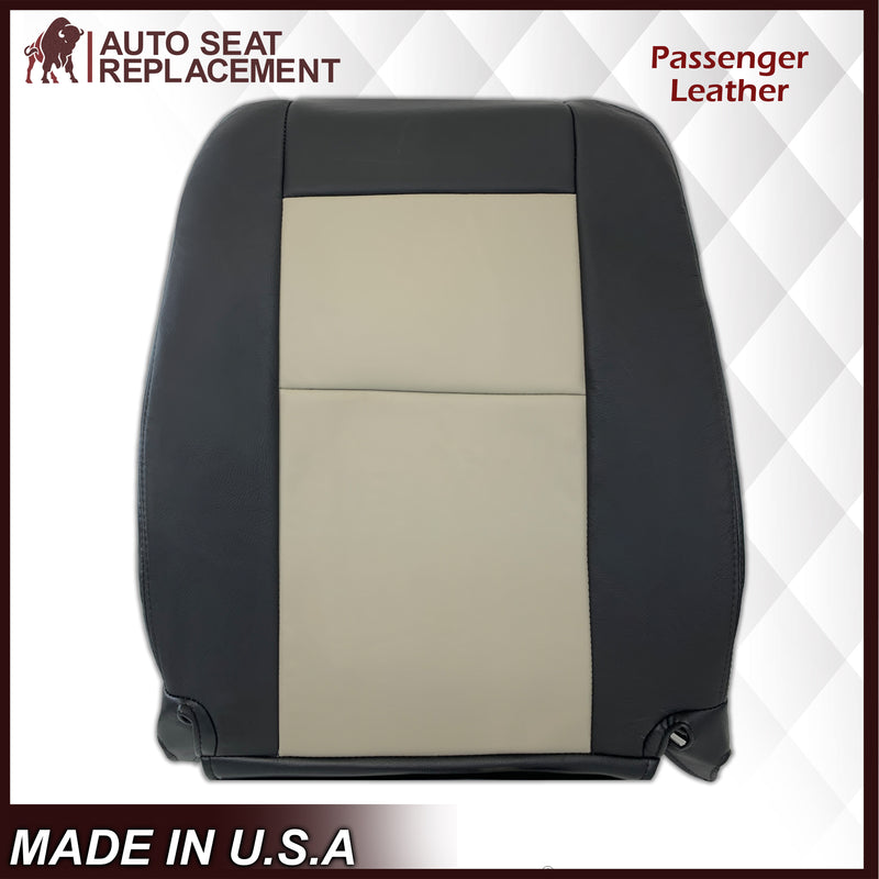 2007 2008 2009 2010 Ford Explorer Sport Trac Seat Covers in 2-Tone Black & Gray (Charcoal Black & Medium Light Stone): Choose Leather or Vinyl - Auto Seat Replacement