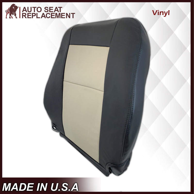 2007 2008 2009 2010 Ford Explorer Sport Trac Seat Covers in 2-Tone Black & Gray (Charcoal Black & Medium Light Stone): Choose Leather or Vinyl - Auto Seat Replacement