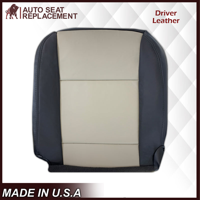 2007 2008 2009 2010 Ford Explorer Sport Trac Seat Covers in 2-Tone Black & Gray (Charcoal Black & Medium Light Stone): Choose Leather or Vinyl - Auto Seat Replacement
