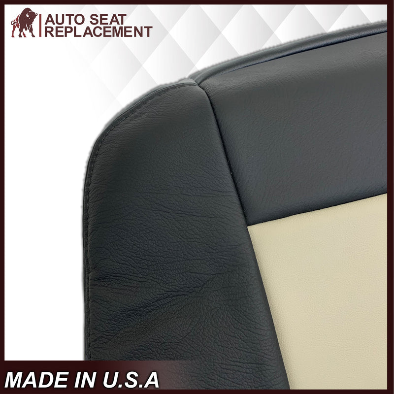 2007 2008 2009 2010 Ford Explorer Sport Trac Seat Covers in 2-Tone Black & Gray (Charcoal Black & Medium Light Stone): Choose Leather or Vinyl - Auto Seat Replacement